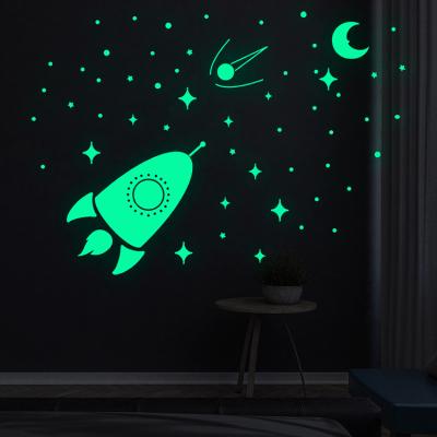 China Decorative sticker home decorated stickers glow in the dark 3d stars glow in the dark stick wall stickers for sale