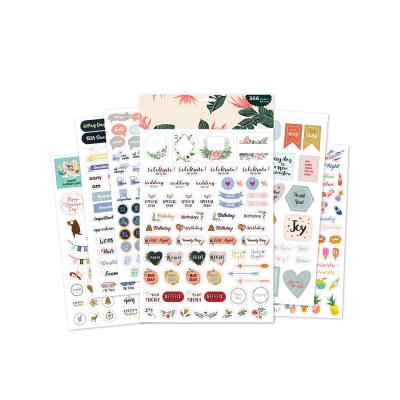 China Decorative Sticker Personalized Custom Cheap Super Adhesive Journal Planner Sheet Sticker for sale