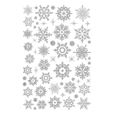 China Window Sticker Cute Small Snowflake Shape Decorative Custom Gold Window Sticker for sale