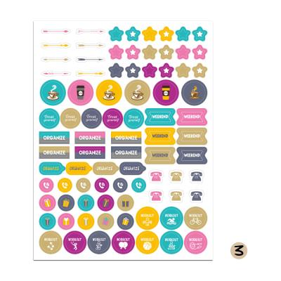 China Decorative Sticker High Quality Custom Printing Customize Coated Planner Sticker Set for sale