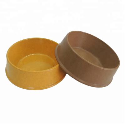 China Sustainable Dog Rolls Natural Bamboo Fiber Healthy Pet Feeder For Puppies Cat With Non Slip Silicone Bottom for sale