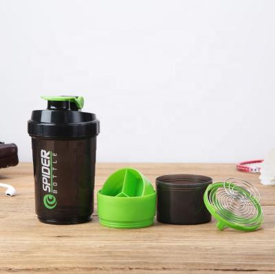 China Hottest Popular Sustainable Plastic Shaker Bottle BPA Free Customized Color for sale