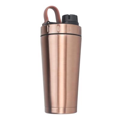 China Double Wall Stainless Steel Sustainable Shake Bottle Insulated Shaker Bottle for sale