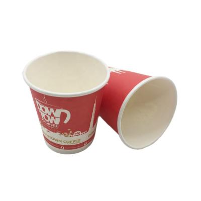 China Factory Price Disposable Pe Coated Paper Cup 8oz Disposable Single Wall Coffee Cup for sale