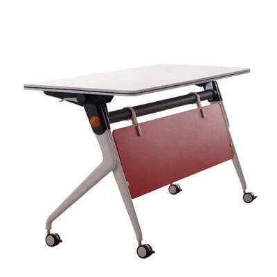 China New Arrival Cheap Foldable Training Table Foldable With Wheels for sale