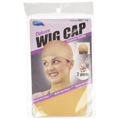 China Hair Extensions Install Hair Stocking Wig Making Caps Deluxe Wig Cap Natural 2 Pcs Close End Hairnets Dome Wig Caps Dream for sale