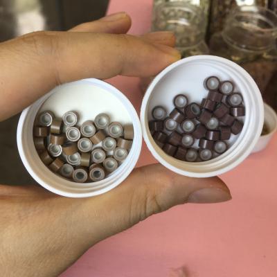 China 1000pcs 5*3*3mm Micro Hair Extension Ring Beads High Quality Silicone Beads For Hair for sale