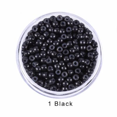 China Hair Braid 500 Pieces Nano Copper Ring Silicone Beads Hair Extensions 3mm Beads For Extensions for sale