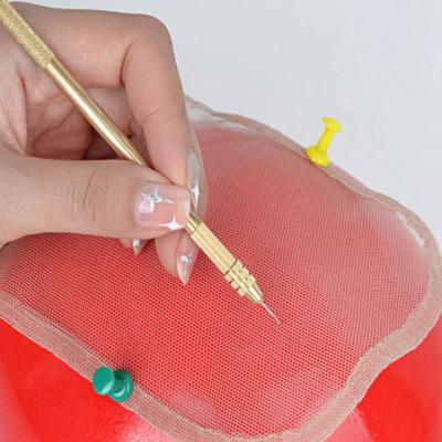 China Professional Real Hair Extension Hair Making Wig Pulling Hook Tool Copper Needle Venting Holder For Hair Extensions for sale