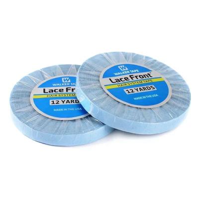 China Double Sided Blue Super Strong Front Bonding Hair Tape Coating Wig Support Tape For Tape In Hair Extensions1.0cm 12 yards 1.0cm 12 yards for sale