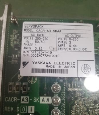 China Yaskawa CACR-A3-SKAA AC Servo Driver 1/3 Phase 200-230V 50/60HZ for sale