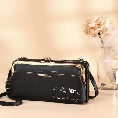 China 2022 New Style Small Wallet Material Waterproof With Airplane Pattern Ladies Wallet Short Shoulder Bag Long Small for sale