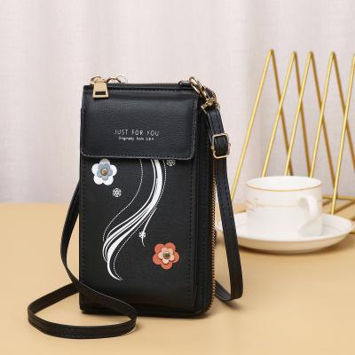 China 2022 new wholesale small women's walletFactory waterproof PU long mini wallet bag multifunctional shoulder bag for sale