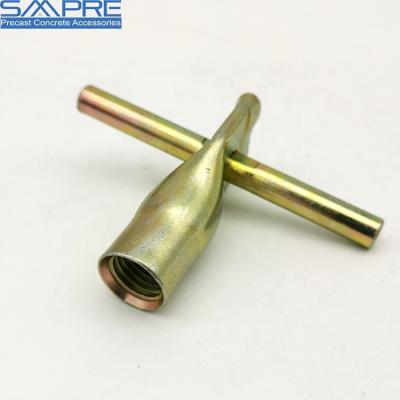 China Modern Solid Lifting Steel Rod Galvanized Consrtction Material Fixing Sleeve Insert Plug With Cross Pin for sale