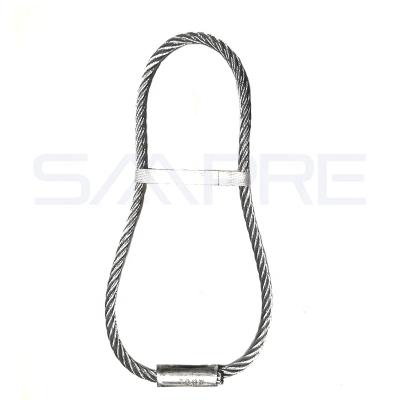 China Modern Steel Cable Cast In Wire Rope Lifting Loop With Grip Hardware for sale