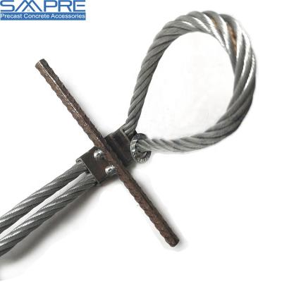 China Modern Steel Bent Cast In Wire Rope Lifting Buckle For Wall Connection for sale