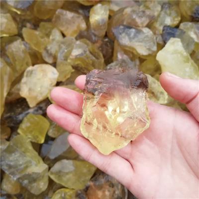 China Biggest Natural Yellow Rough Crystal Stone Quartz Citrine Raw Stone Wholesale From China for sale