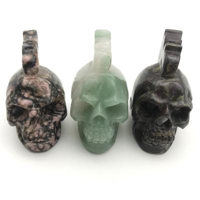 China China Wholesale Hand Carved Natural Crystal Quartz Crystal Skulls Torch Skulls For Healing for sale