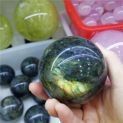 China China Wholesale Natural Labradorite Spheres Polished Stone Crystal Ball for sale