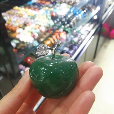 China China Wholesale Cute Small Apple Carved Crystal Apple For Decoration for sale