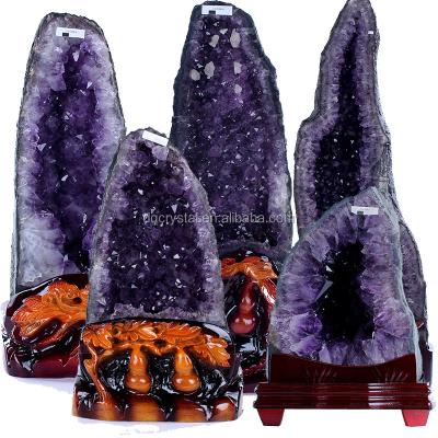 China 100% China Hot Selling Beautiful Amethyst Cluster Crystal Geode For Decoration for sale