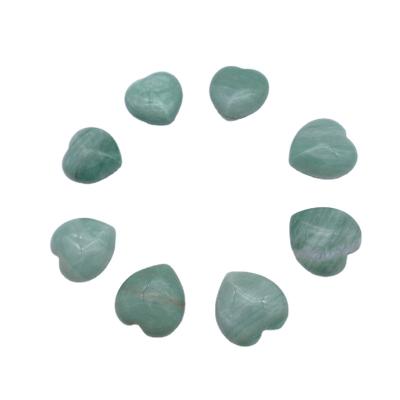 China Wholesale Europe Natural Crystal Carved Heart Amazonite Crystal Hearts For Home Decor for sale