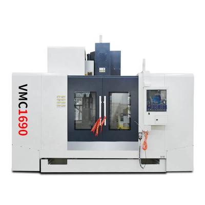 China Garment Shops CNC Machining Center Cast Iron Frames 3 Axis vmc1690 Vertical CNC Machining Center With Tool Magazine for sale