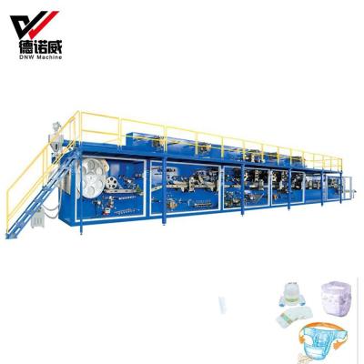 China DNW-16 High speed design servo big waistband baby diaper machine for sale