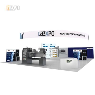 China IZEXPO 30mins Lightweight Quick Build Rack Display Design Advertising Exhibition Booth For Package for sale