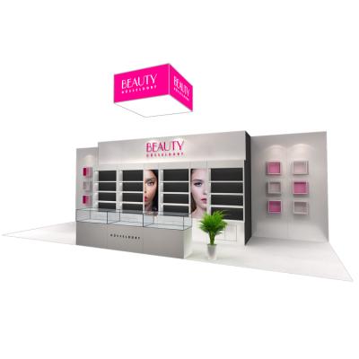 China Lightweight QUICK CONSTRUCTION 30MINS Exhibitor High End Modular Exhibition System Cosmetic Booth for sale