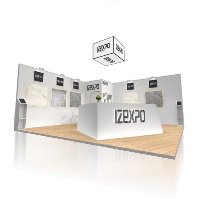 China Lightweight 30 MIN Quick Set Up Expo Booth System Modular High End Wooden Booth Exhibition 20 x 20 for sale