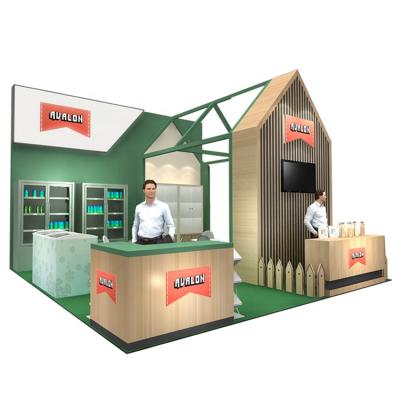 China IZEXPO 30MINS SET 20x20ft Trade Show Rack Display Exhibition Booth Lightweight Design for sale