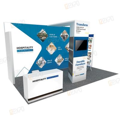 China QUICK CONSTRUCTION 30MINS HIGH END TRADE SHOW DISPLAY 10x20 Advertising Exhibition Booth Display Lightweight for sale