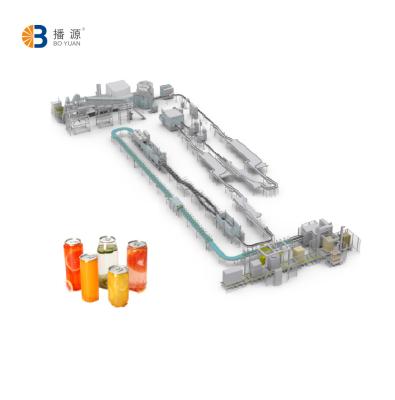 China 2000BPH Plastic Beverage PET Can Carbonated Flavor Water Beverage Drinks Factory Automatic Complete Production Line for sale