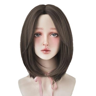 China Long Hair Wig Full Clavicle Straight Hair Wig Female Medium Medium Hair Wig Head Set D-119 for sale