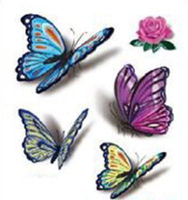 China Temporary Disposable Colorful Makeup Temporary Tattoo Intim Tattoo Water Transfer Sticker for sale