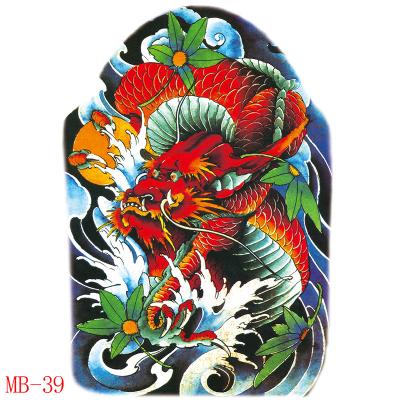 China MB01-39 Full Back Men Temporary Wholesale Women Durable Waterproof Temporary Tattoo Sticker for sale