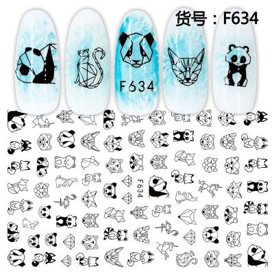 China Hot Selling Paper Nail Art Decoration Nail Art Sticker Wholesale Fashion Diy F634-F643 for sale