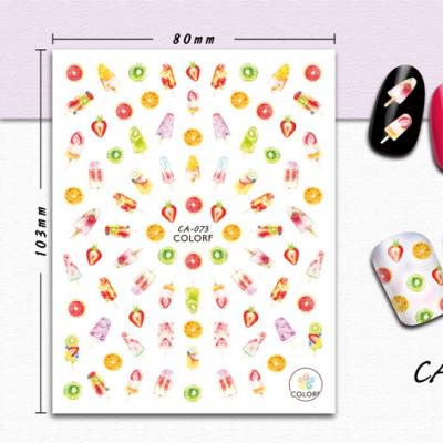 China Hot Selling Paper Nail Art Decoration Nail Art Sticker Wholesale Fashion Diy CA073-090 for sale