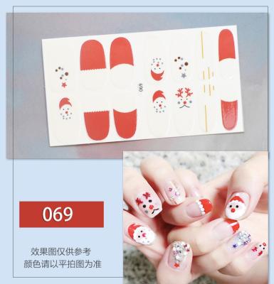 China 2021 Paper Nail Polish Film Nail Art Stickers All New Year Finished Cat Eye Bronzing Fake Nail Stickers for sale