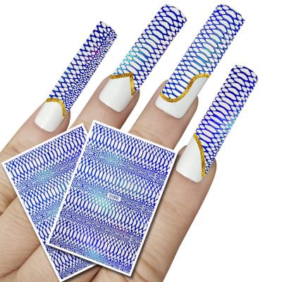 China B066 Newest Design 2021 Fashionable Nail Art Decorations Decals 3D Snakeskin Pattern Nail Art Stickers for sale