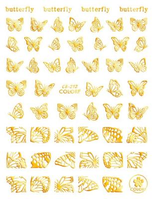 China 2021 Wholesale Butterfly Stickers Nail Art Paper Dry Press On Nails Private Label Nail Art Stickers For Woman for sale