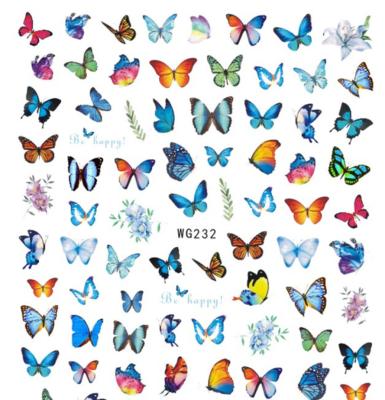 China 3D Paper Beauty Nail Art Sticker Butterfly For Nail Art Decoration for sale