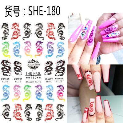 China SHE173-SHE191 Dragon Nail Paper Stickers, Sunflower Angel Jesus Elf Nail Stickers, SHE Series Art Stickers for sale