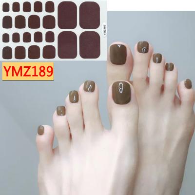 China 2021 summer new French style nail Japanese hot stamping sticker paper YMZ183-YMZ218 full of foot peelable sticker for sale