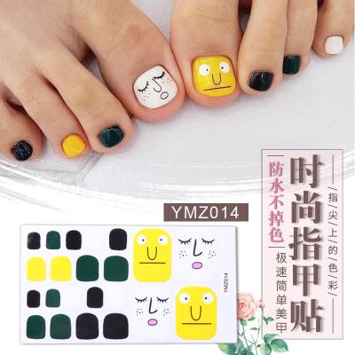 China YMZ001-YMZ020 New Korean Fashion Paper Nail Stickers Cartoon Nail Art Foot Stickers Toe Eco-friendly Stickers for sale