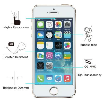 China 9H Hardness IPhone Tempered Glass Screen Protector Anti Scratch HD Retina Clarity for sale