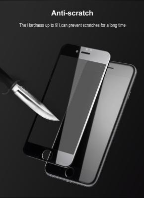 China 0.33mm iPhone Tempered Glass Screen Protector 2.5D Arc Edge Oleophobic Coating for sale