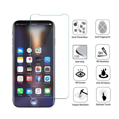 China Anti Shatter 9H iPhone Tempered Glass Screen Protector 2.5D Round Angle for sale