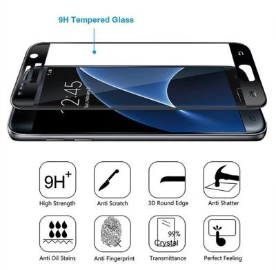 China Case Friendly Samsung Tempered Glass Screen Protector 3D Curved Coverage for sale